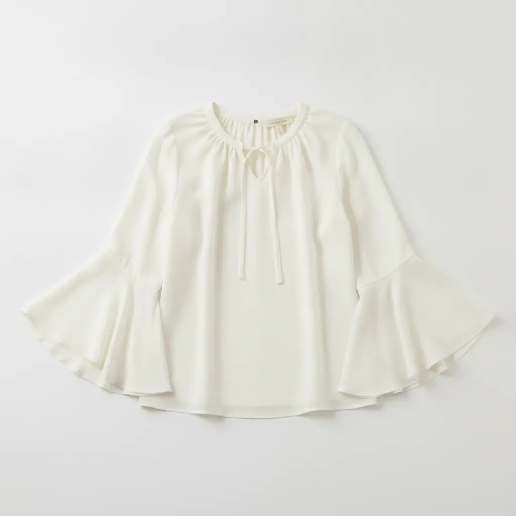 Blusa Elegante con Maniche Svasate