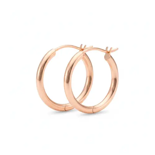 Orecchini a Cerchio in Oro Rosa