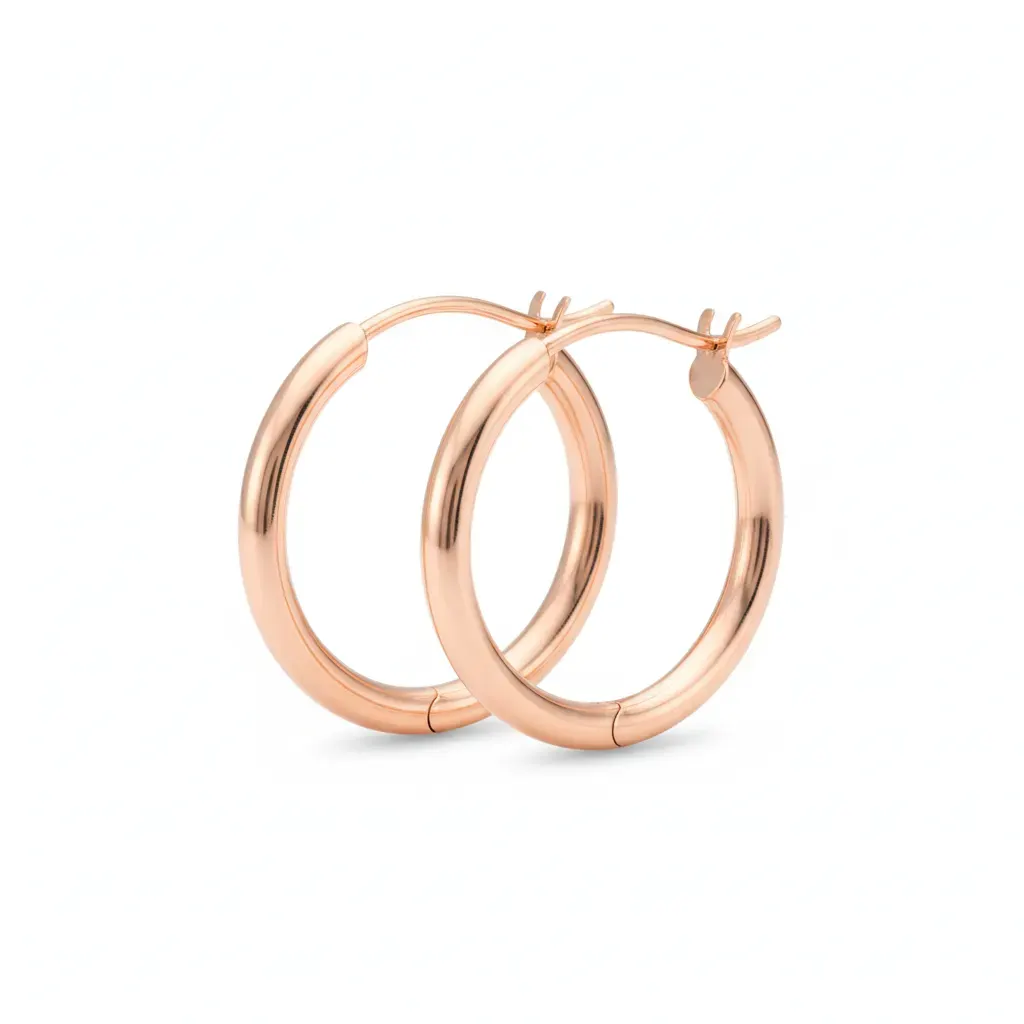 Orecchini a Cerchio in Oro Rosa