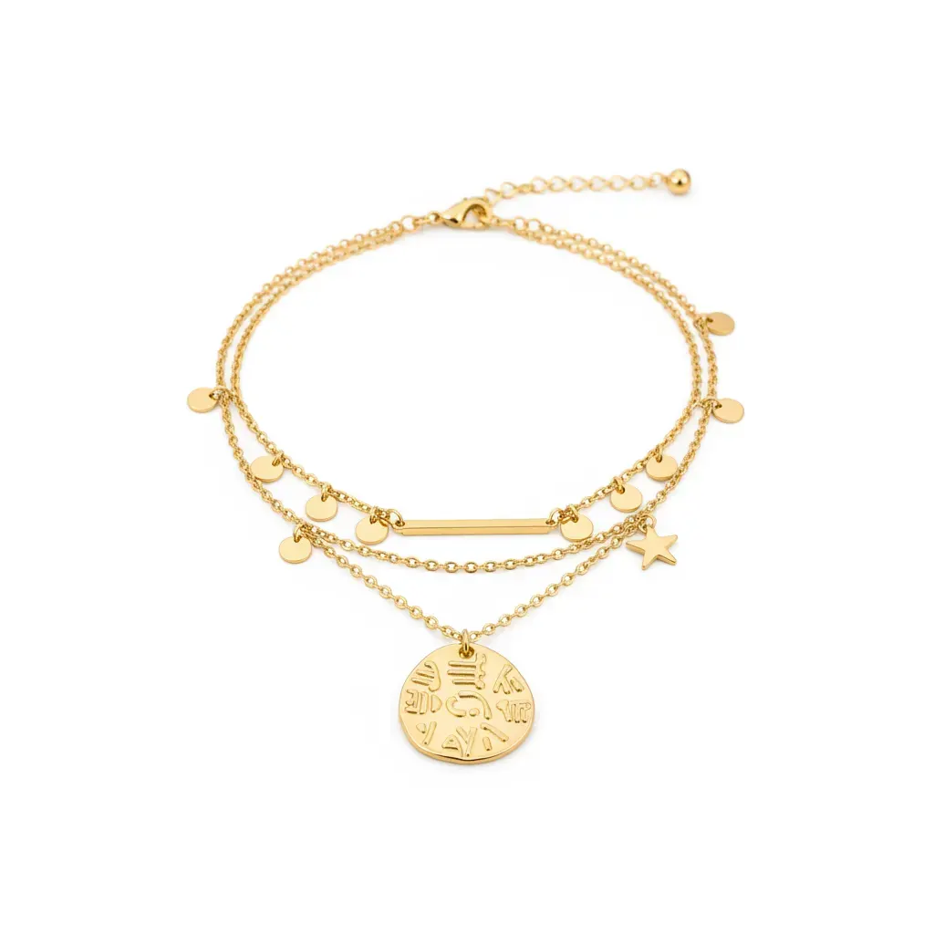 Collana Multi-strato con Ciondoli